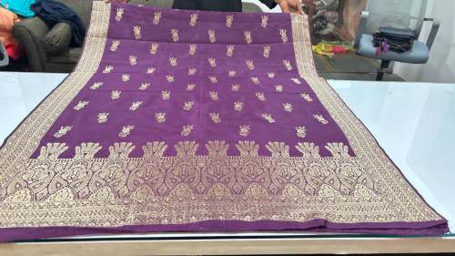 WINE-.BANARASI SILK DUPATTA