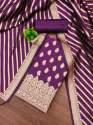 WINE BANARASI SILK UNSTICHED SUIT.. thumb 1