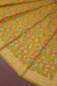 YELLOW BANARASI SILK FLOWER PATTERN DUPATTA  thumb 3
