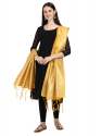 YELLOW BANARASI SILK WITH FLOWER PATTERN DUPATTA thumb 2