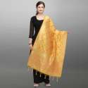 YELLOW BANARASI SILK ZARI DUPATTA