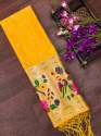 YELLOW SILK DUPATTA