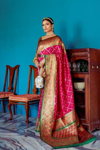 New And Royal Collection Of Banarasi Soft Silk Patola Saree With Super hit Design