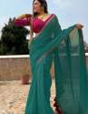 Smooth And Plain Beautiful Saree With Georgette fabric thumb 3