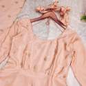 Chinnon Silk Peach Embroidery Ready Made Suit thumb 2