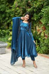 New Style Chinnon Silk Embroidered Anarkali Suit 