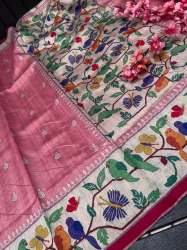 Premium And Superior Very New Concept Semi Desi Soft And Smooth Tussar Sarees