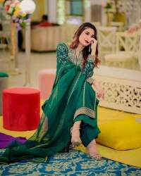 Presenting Heavy Georgette Kurti Pant Set With Sequins Embroidery Work