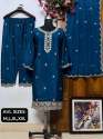 Presenting New Kurti-plazzo Set With Chinnon Silk With Embroidery Work thumb 2