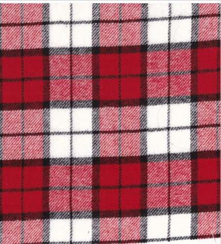 Red Colour checks Pattern Twill Fabric by Jain Exports