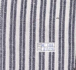 White Colour Blue Line Matty weave fabric