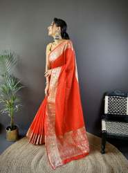 New Launching Pure Naylon Viscose Saree With Zari Border