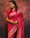 Amazing Classical Banarasi Silk Saree With Same Blouse thumb 4