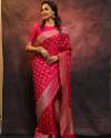 Amazing Classical Banarasi Silk Saree With Same Blouse thumb 5