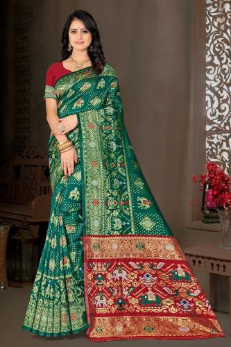 Classical Amazing Banarasi Silk Saree  With Weaving & Champion With Heavy Pallu