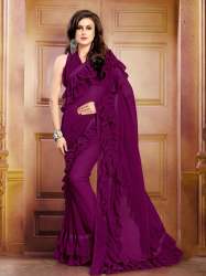 Solid/Plain Bollywood Georgette Saree