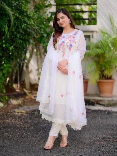 Fresh Arriaval Exclusive Anarkali  Kurti Bottom Dupatta