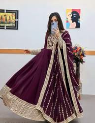 Premium And Beautiful Women Heavy Embroidered Georgette Gown