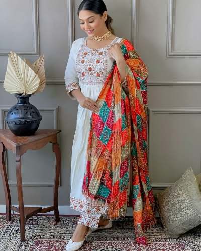 Premium Flared Stright Classical Kurta Set