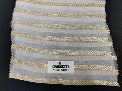 Lurex Georgette Dyeable fabric by Glazed Garments