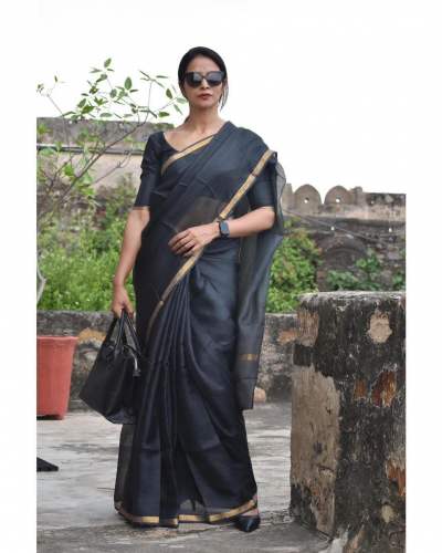 Best Collection Of Kota Doriya Silk Gold Border All Over Saree 