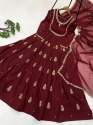 Exclusive 2 Piece Gown With Dupatta In Sequence Embroidery Work 
