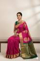 Presenting Breathable Organic Soft Lichi Silk Banarasi Sarees thumb 2