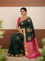 Presenting Breathable Organic Soft Lichi Silk Banarasi Sarees thumb 5