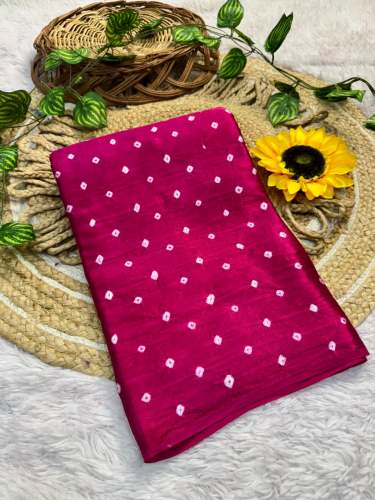 Print With  hand block print Gajji silk Lagdi Pata Saree