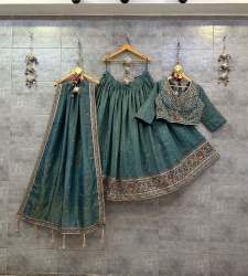 Pure Simmer Tissue Silk Chaniya choli