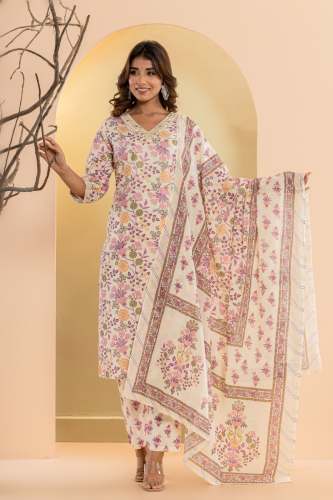 Paharava Women's Pure Cotton Printed Kurti by Paharava India