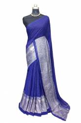 Beautiful Foil Print Job Work On Saree