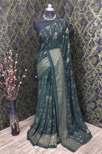 Exclucive Foil Print Job Work on Saree 