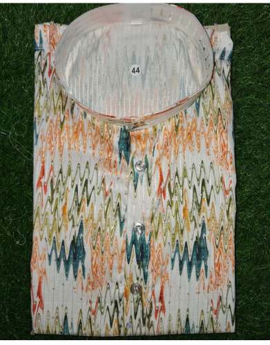 Trendy Printed Cotton Kurta Abstract Splash For A Bold Look