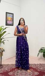 Trending Chinon Fabric Indo-Western 