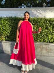 RED MULMUL MAXI DRESS