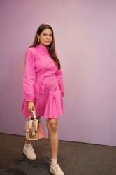 Stylist Summer Knot Cotton Fabric One Piece Dress