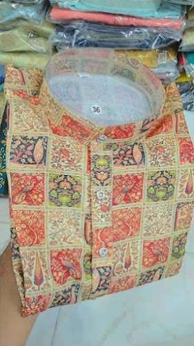 Cream Colour Mens Printed Colour  by Maldhari Mills