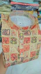 Cream Colour Mens Printed Colour 