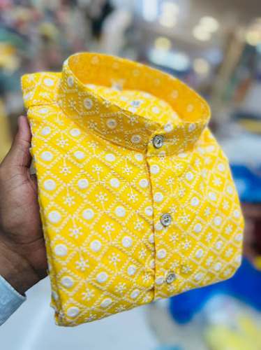 Haldi Wear Yellow Mans Kurta