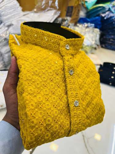 Wedding Haldi Wear Mens Kurta