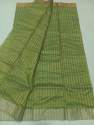 Chanderi silk Saree In Green  thumb 1