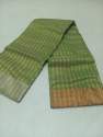 Chanderi silk Saree In Green  thumb 4