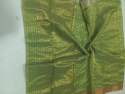 Chanderi silk Saree In Green  thumb 5