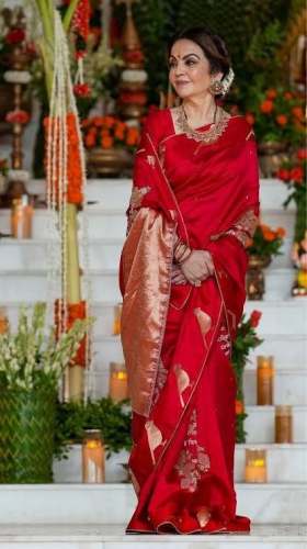 Elegant Red  Silk Saree 