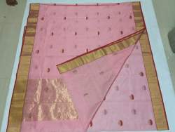 Light Pink chanderi Saree 