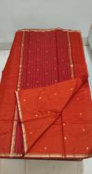 Orange Chanderi silk Saree 