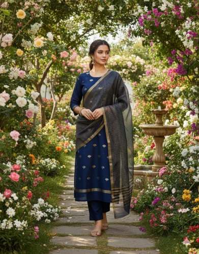 Pure Chanderi Handloom Ready Made Suit