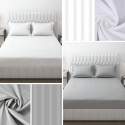 Hotel Bedsheet Satin Stripe Bedsheet, 90 x 100 inches (1 Bedsheet + 2 Pillow Covers)
