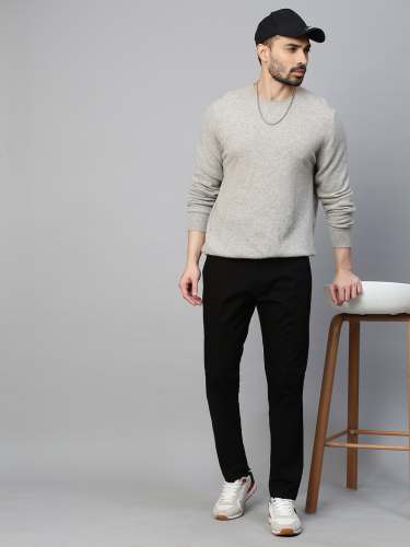 Men Formal Lycra Cotton Trouser